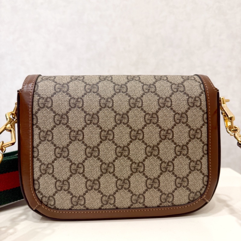 Gucci PVC咖牛皮1955 mini斜背包-8