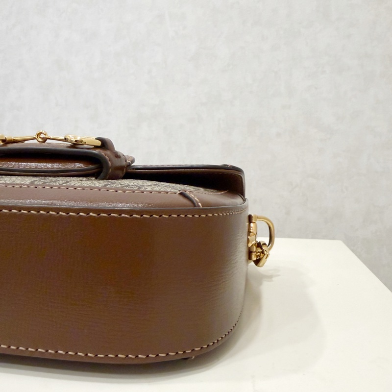 Gucci PVC咖牛皮1955 mini斜背包-11