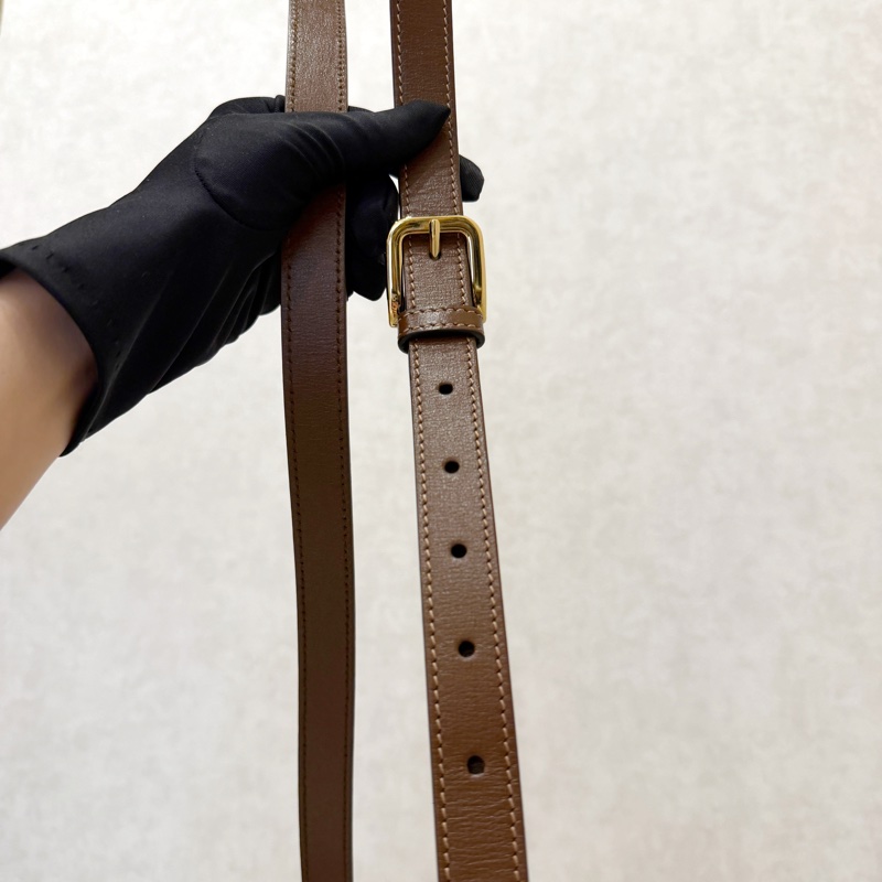 Gucci PVC咖牛皮1955 mini斜背包-15