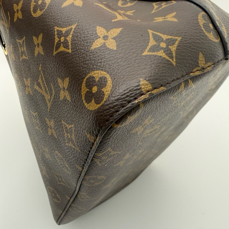 LV路易威登NOENÉONOÉMM老花滿印抽繩水桶包帆布拼皮手提斜挎單肩包中號黑色20年編碼➕芯片-3