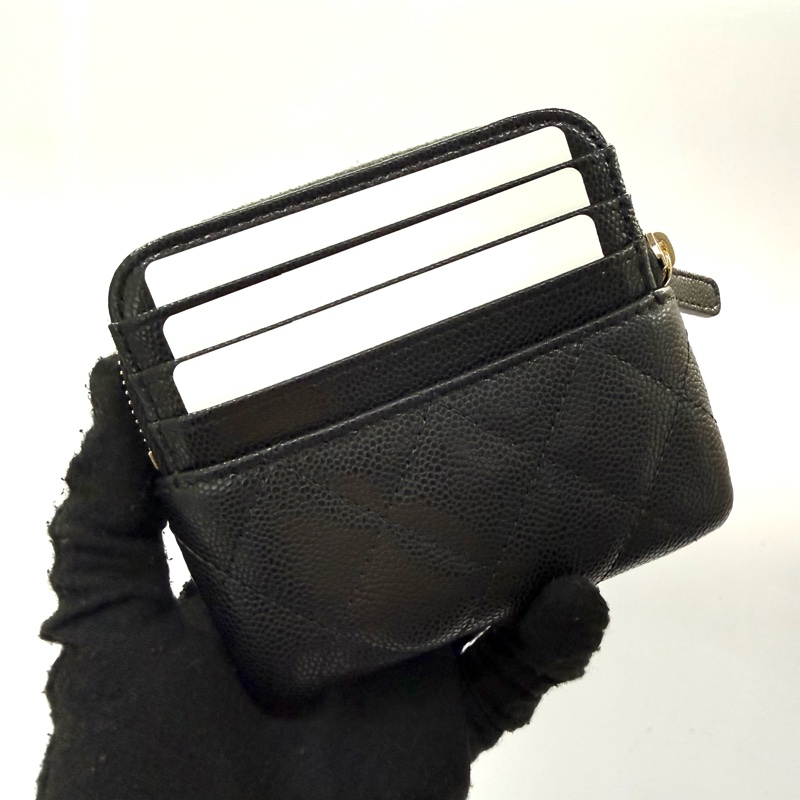 香奈兒 CHANEL 荔枝皮拉鍊皮夾 RFID AP2061-1