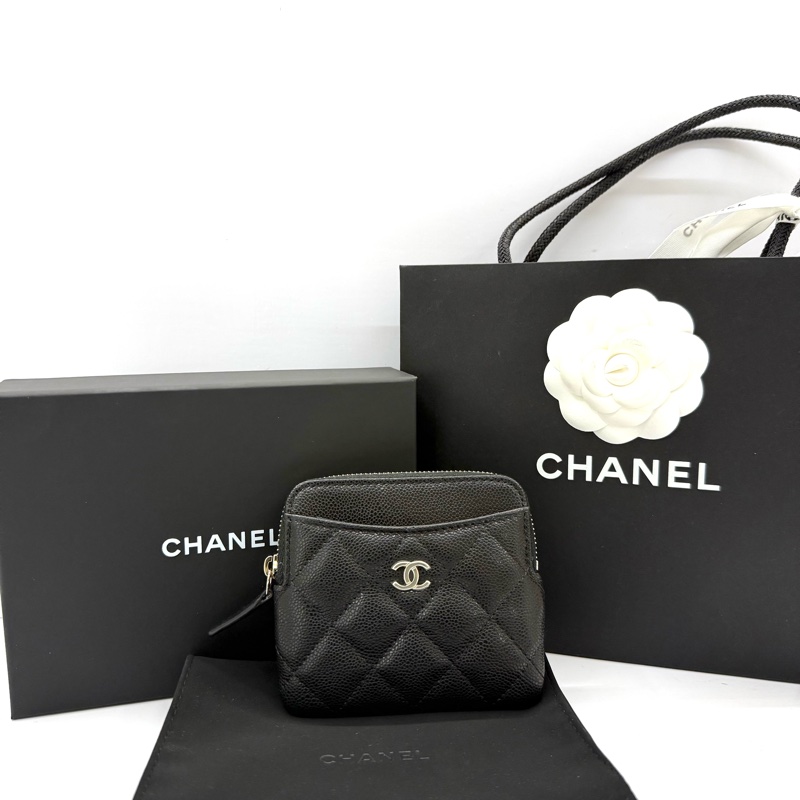 香奈兒 CHANEL 荔枝皮拉鍊皮夾 RFID AP2061-2