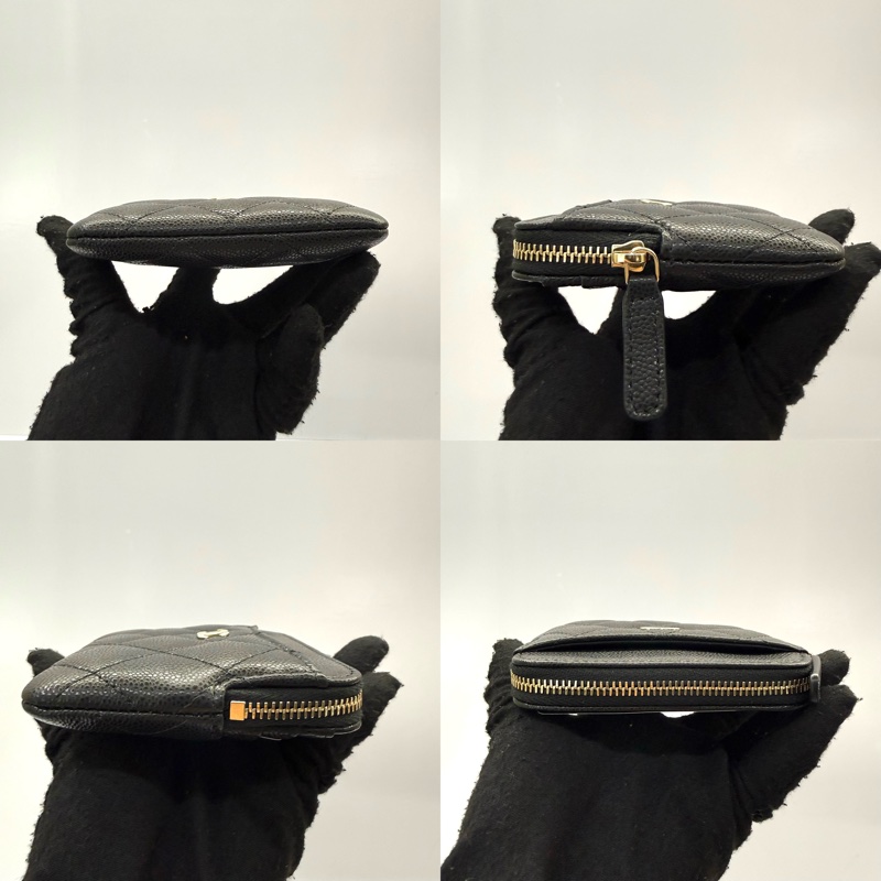 香奈兒 CHANEL 荔枝皮拉鍊皮夾 RFID AP2061-3