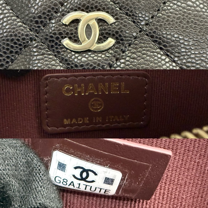 香奈兒 CHANEL 荔枝皮拉鍊皮夾 RFID AP2061-6