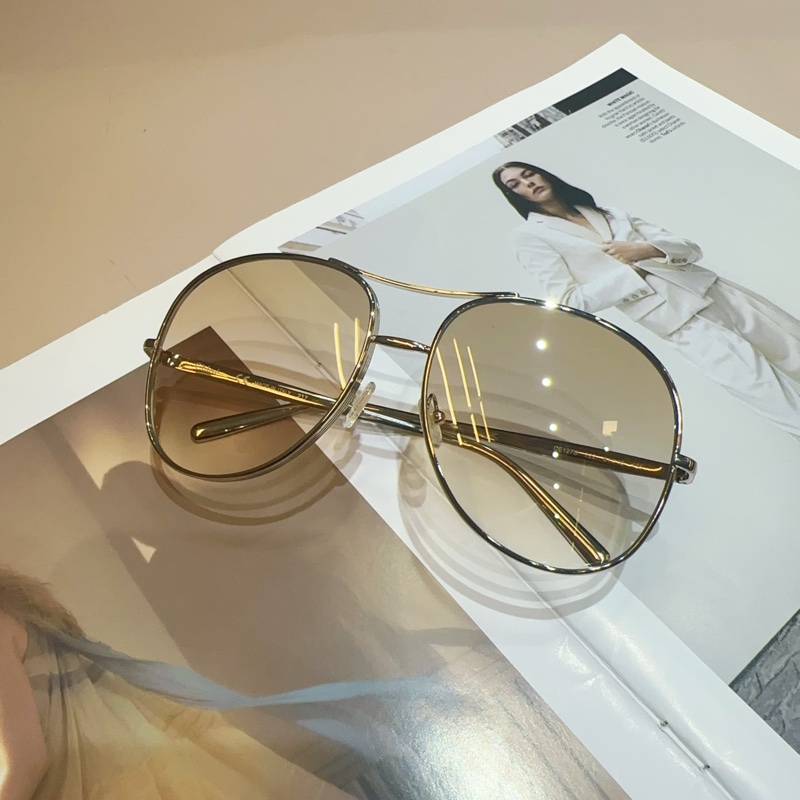 Chloe 金框漸層鏡面太陽眼鏡-0