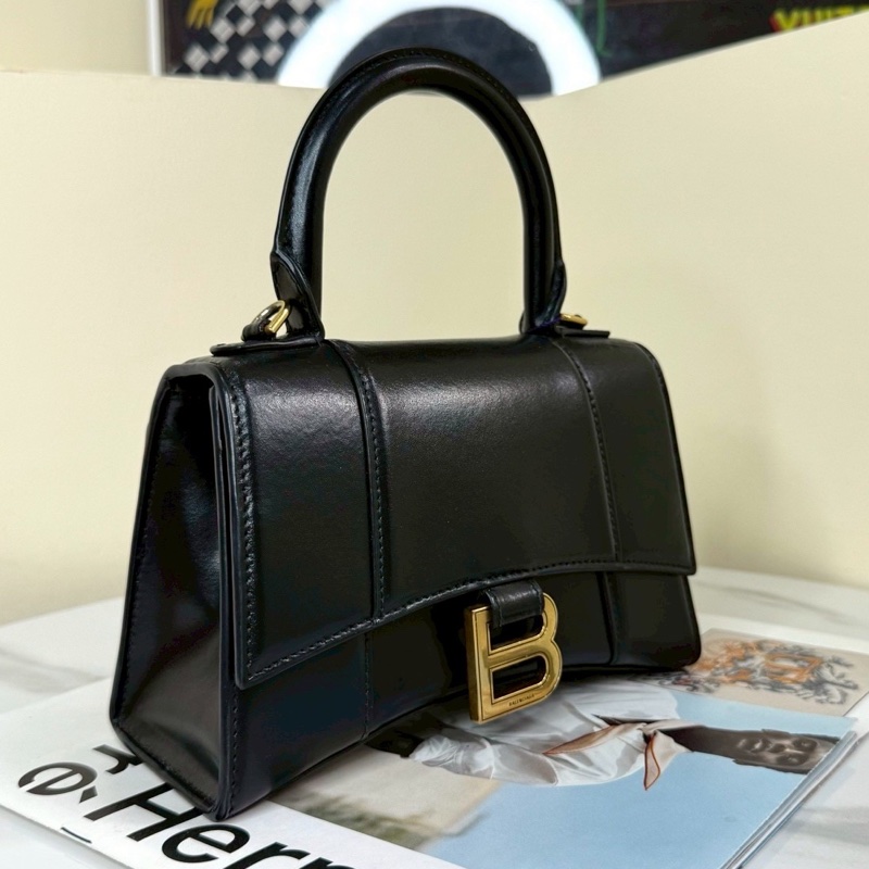 BALENCIAGA巴黎世家經典黑光牛金色釦沙漏包XS🦔-12