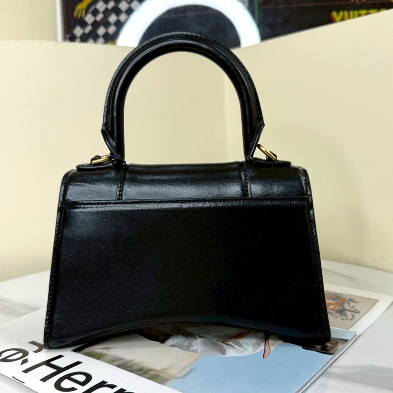 BALENCIAGA巴黎世家經典黑光牛金色釦沙漏包XS🦔-15