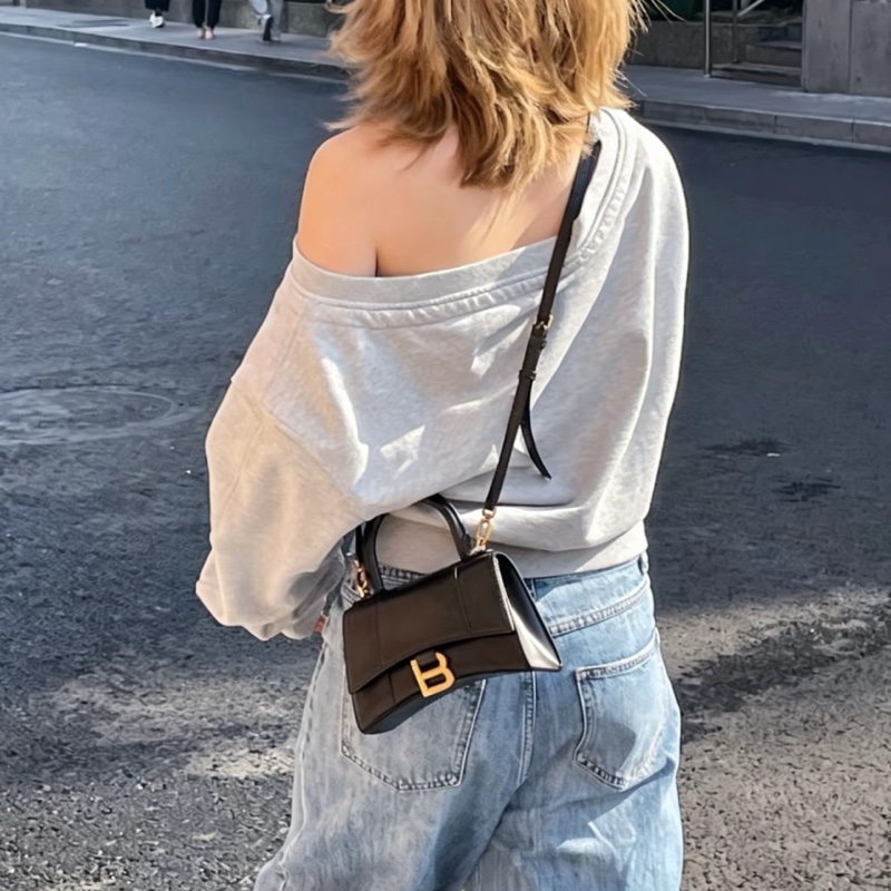 BALENCIAGA巴黎世家經典黑光牛金色釦沙漏包XS🦔-31