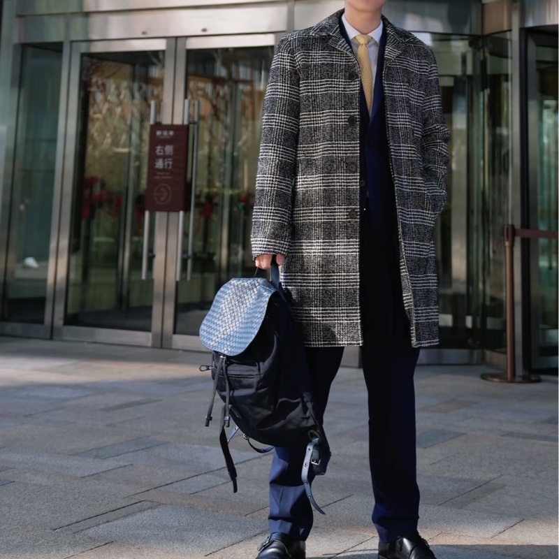 BOTTEGA VENETA BV 黑灰 尼龍 編織牛皮 側背包 後背包 手提包 雙肩背-7