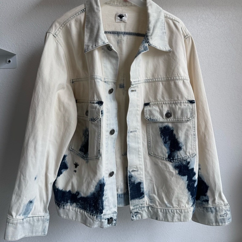 Dior 淺色潑墨牛仔外套-0