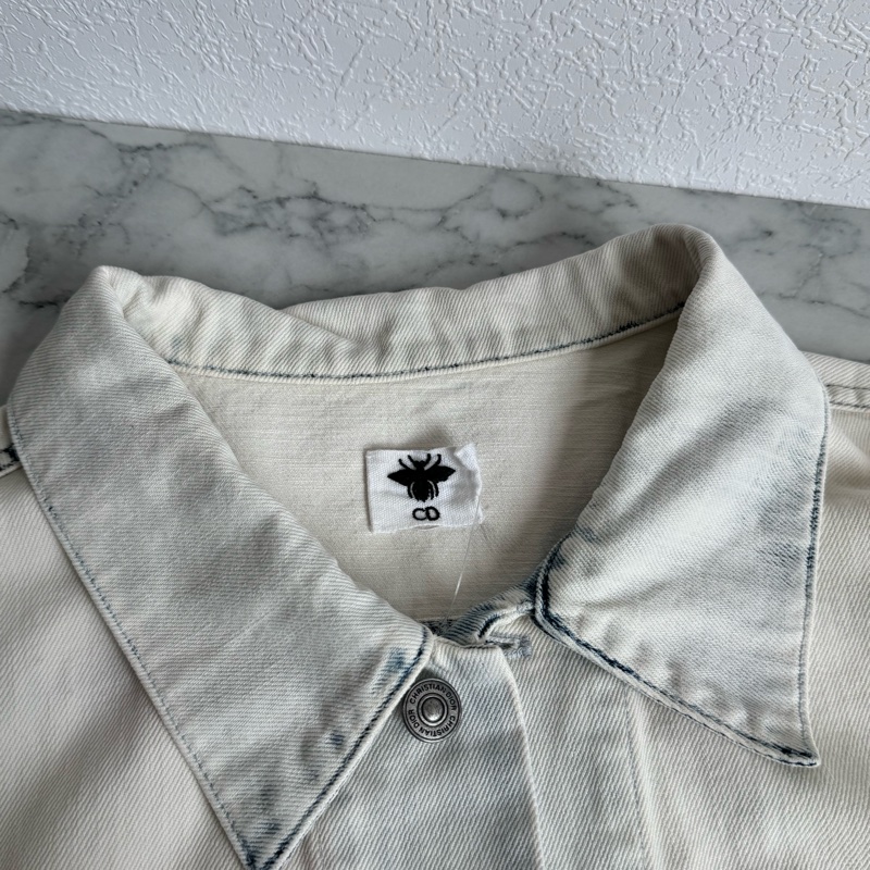 Dior 淺色潑墨牛仔外套-9