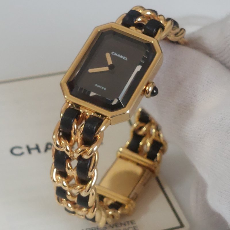 CHANEL H0001 L尺寸🎀現品實拍🎀香奈兒首映系列premiere 手錶~二手（整體約9成新）-9