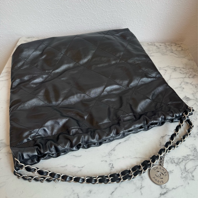 Chanel 黑色銀字22bag 中號❤️‍🔥❤️‍🔥超美-1