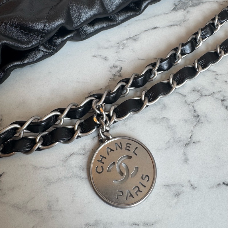 Chanel 黑色銀字22bag 中號❤️‍🔥❤️‍🔥超美-8