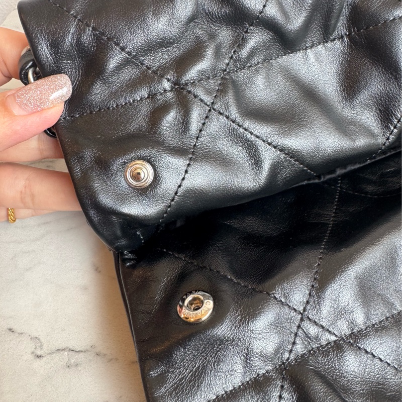 Chanel 黑色銀字22bag 中號❤️‍🔥❤️‍🔥超美-25