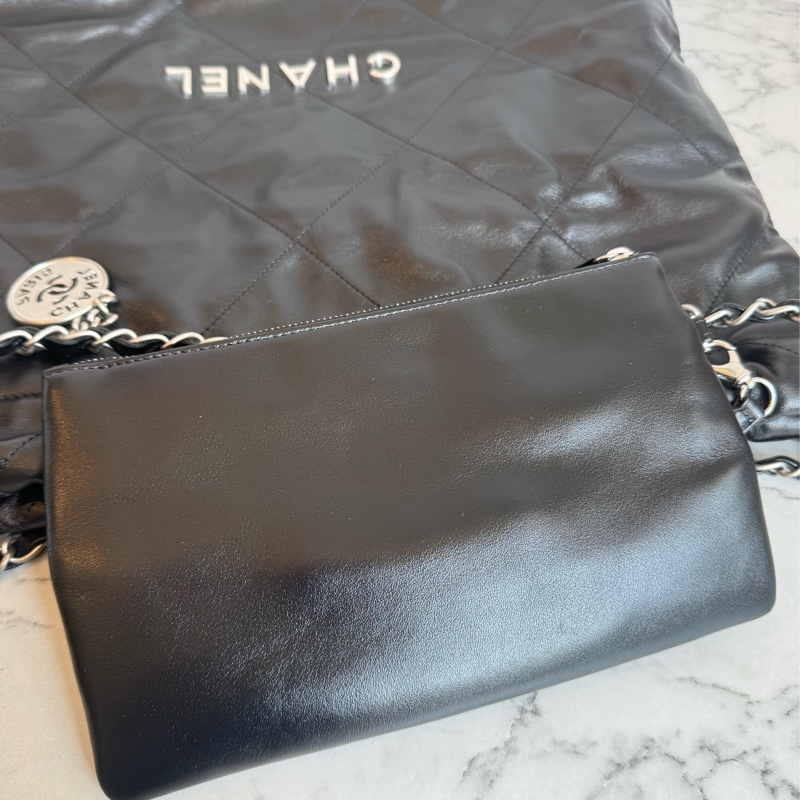 Chanel 黑色銀字22bag 中號❤️‍🔥❤️‍🔥超美-28