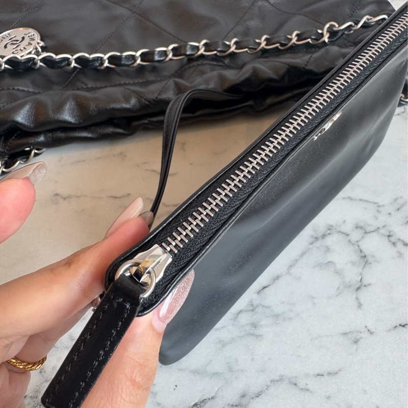 Chanel 黑色銀字22bag 中號❤️‍🔥❤️‍🔥超美-31
