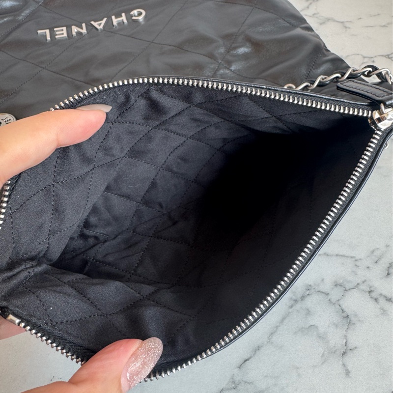 Chanel 黑色銀字22bag 中號❤️‍🔥❤️‍🔥超美-32