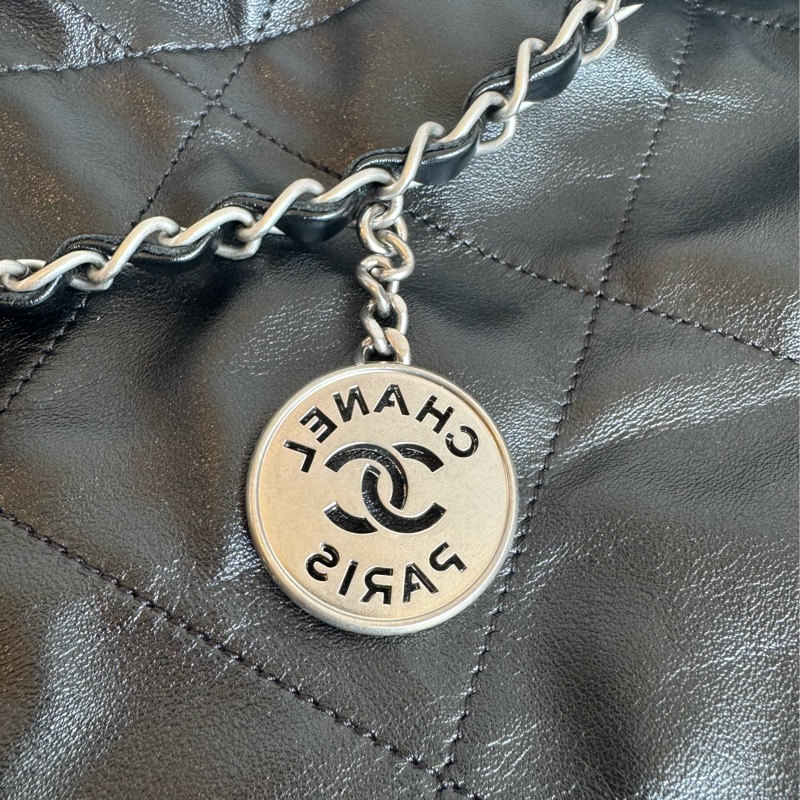 Chanel 黑色銀字22bag 中號❤️‍🔥❤️‍🔥超美-34