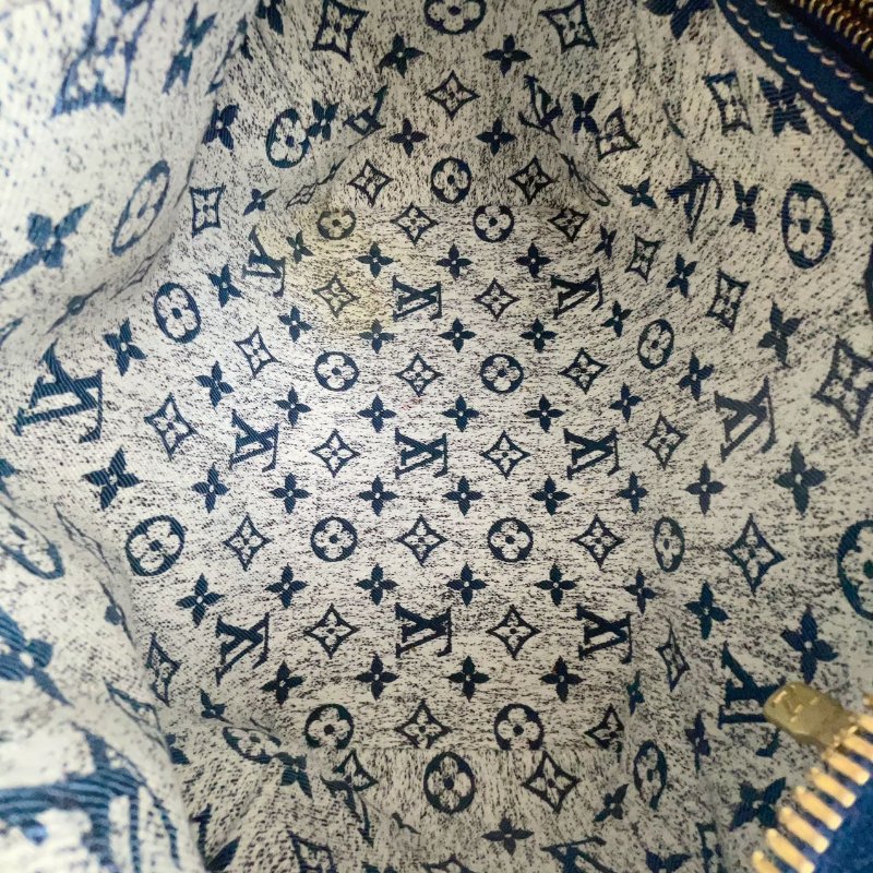 芯片款 路易威登/Louis Vuitton 丹寧牛仔Speedy25手提斜背包-9