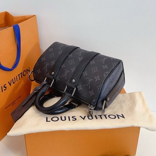 閒置新 路易威登/Louis Vuitton 黑武士老花 Keepall25 芯片款-5