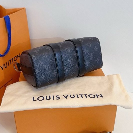 閒置新 路易威登/Louis Vuitton 黑武士老花 Keepall25 芯片款-8
