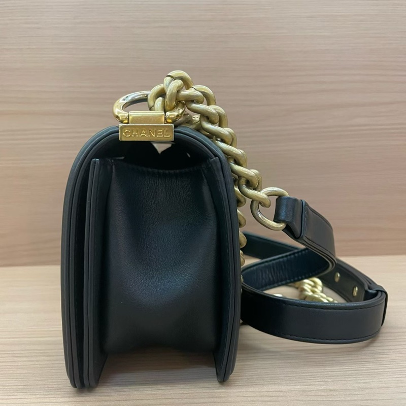 CHANEL 黑金荔枝皮Leboy 小号 2020年，29開，有塵袋 無卡 無盒子-2