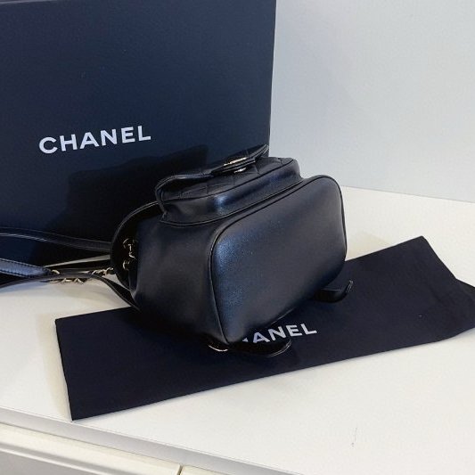 近新品 香奈兒/Chanel 黑金duma 雙肩包芯片款-7