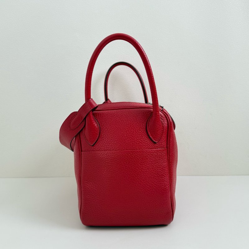 Hermes/愛馬仕 Lindy30 紅色肩背包-3