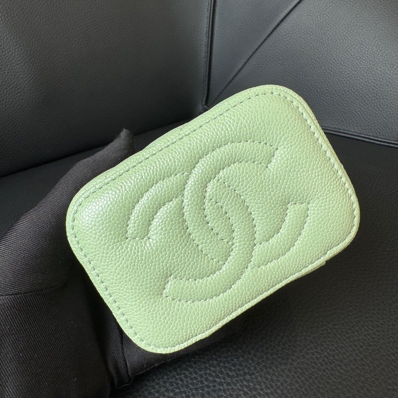 近新品 香奈兒/Chanel綠色盒子迷你包 芯片款-4