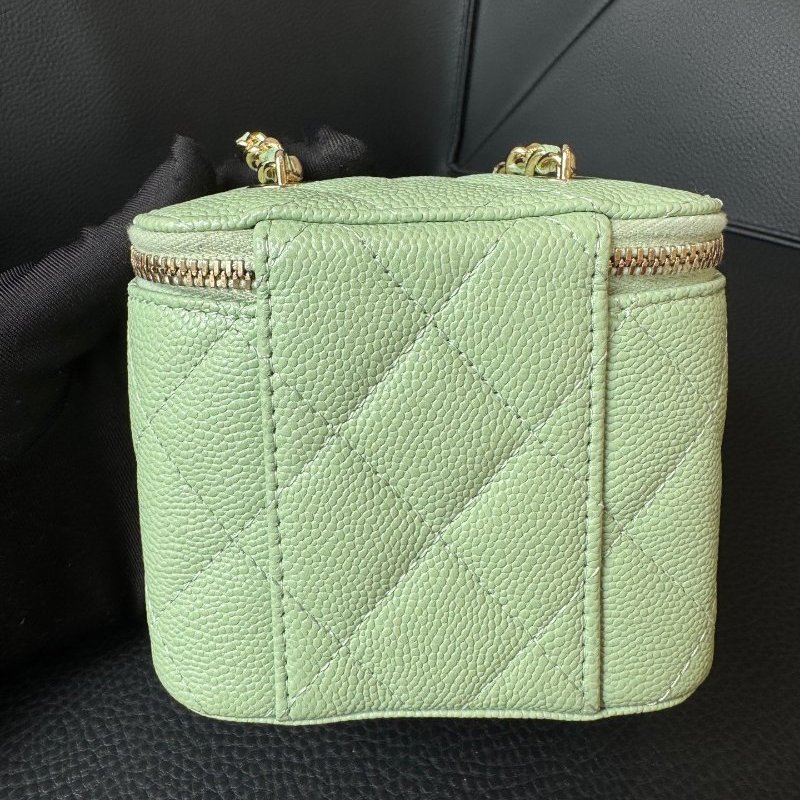 近新品 香奈兒/Chanel綠色盒子迷你包 芯片款-6