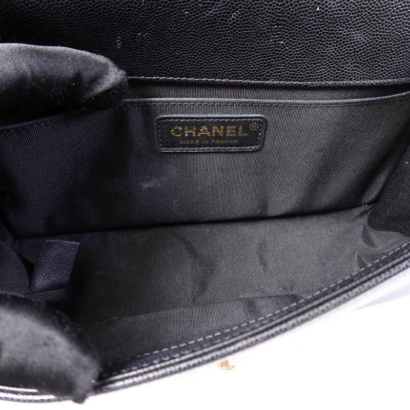 CHANEL 牛皮皮革Boy 25鏈帶肩背袋-4