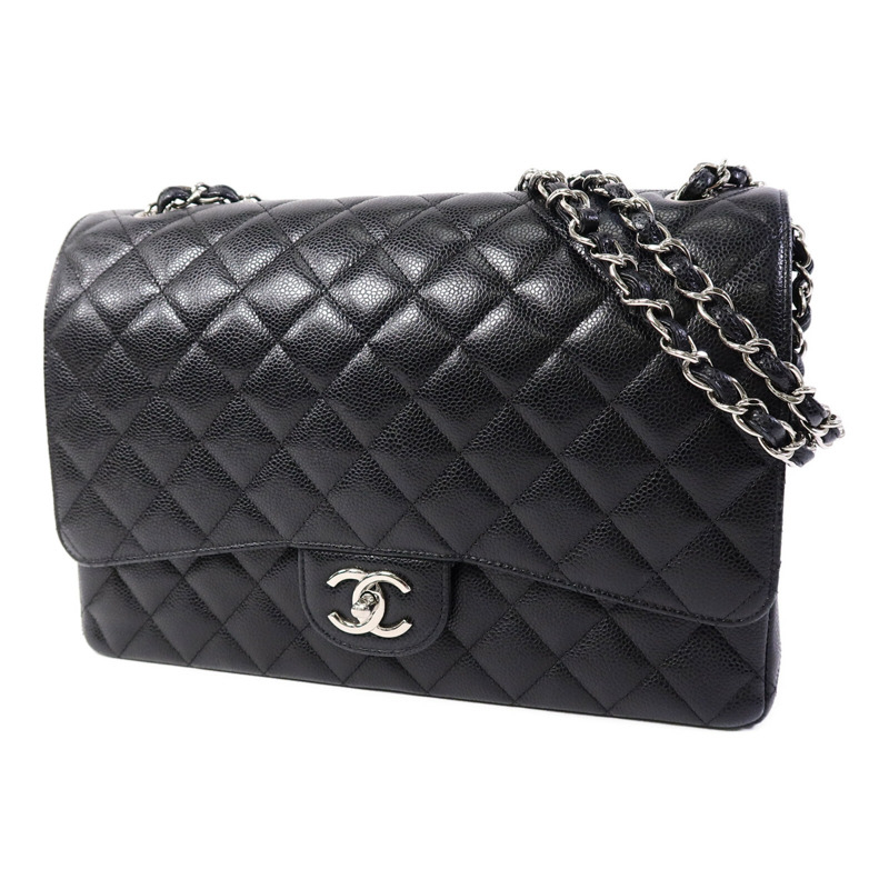 CHANEL 牛皮皮革Maxi Classic鏈帶手挽肩背兩用袋-2