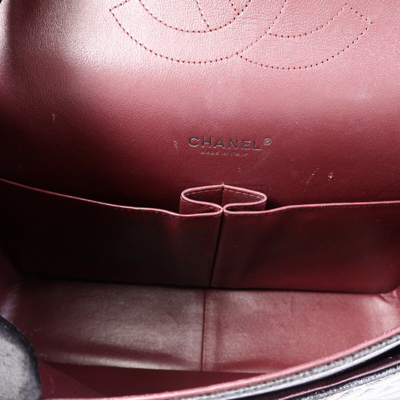 CHANEL 牛皮皮革Maxi Classic鏈帶手挽肩背兩用袋-4