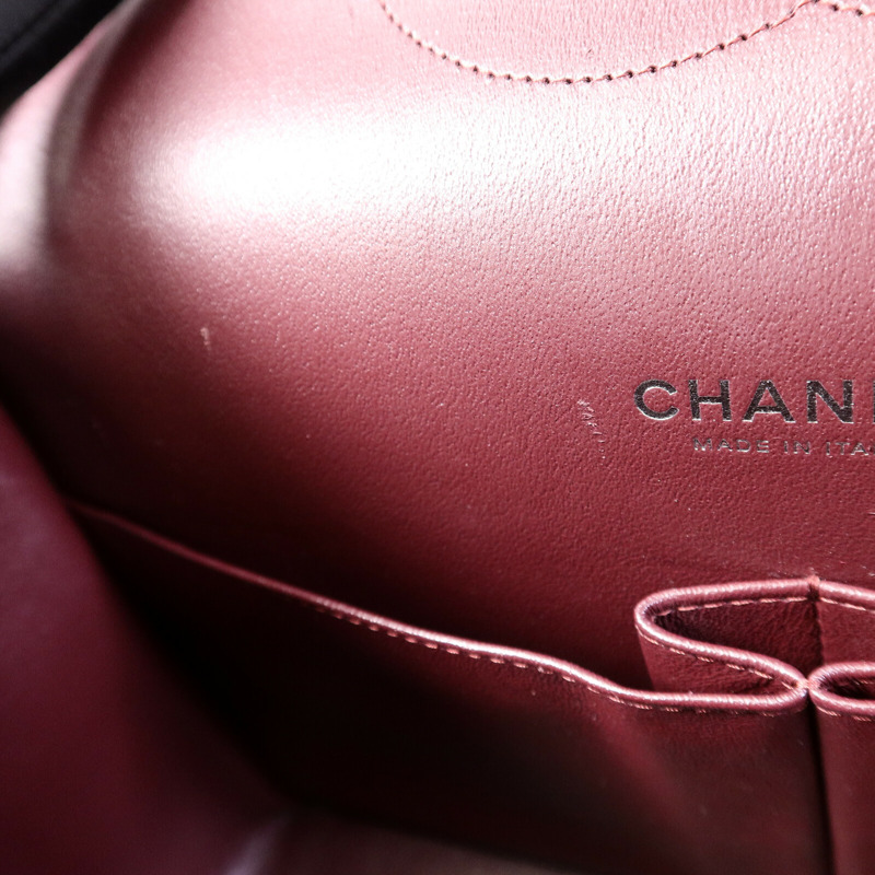 CHANEL 牛皮皮革Maxi Classic鏈帶手挽肩背兩用袋-16