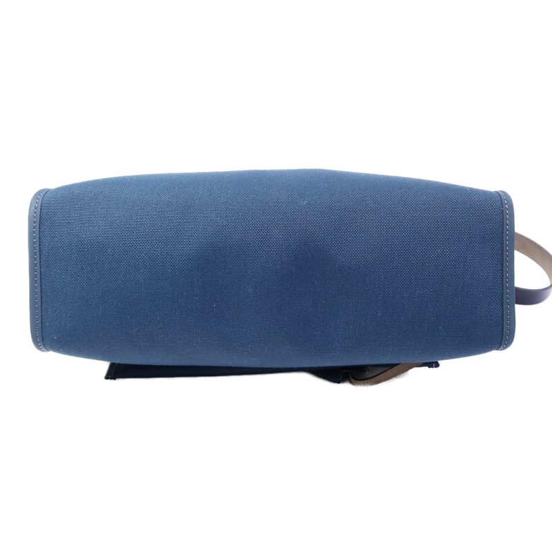 HERMES 帆布Herbag PM手挽肩背兩用袋Ocean Blue/Blue Indi-3
