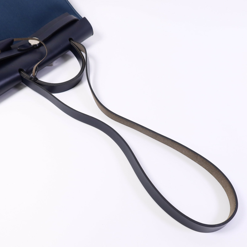 HERMES 帆布Herbag PM手挽肩背兩用袋Ocean Blue/Blue Indi-9