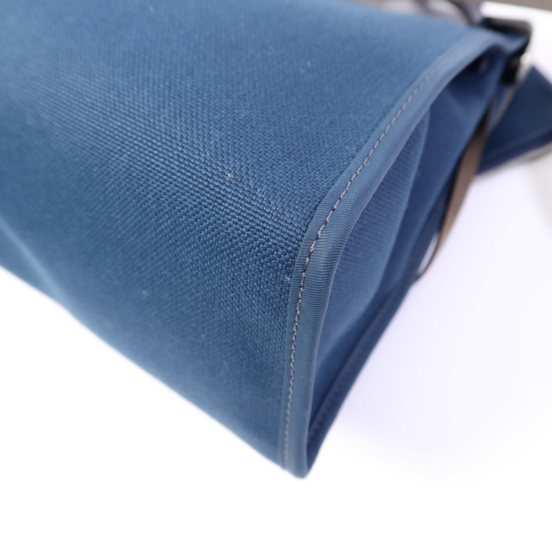 HERMES 帆布Herbag PM手挽肩背兩用袋Ocean Blue/Blue Indi-11