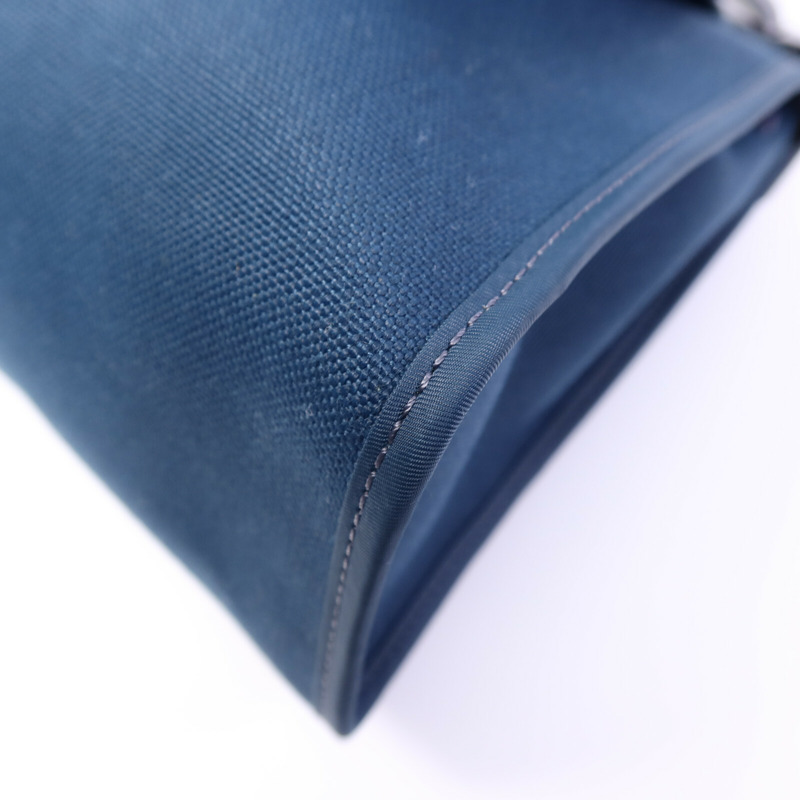 HERMES 帆布Herbag PM手挽肩背兩用袋Ocean Blue/Blue Indi-13