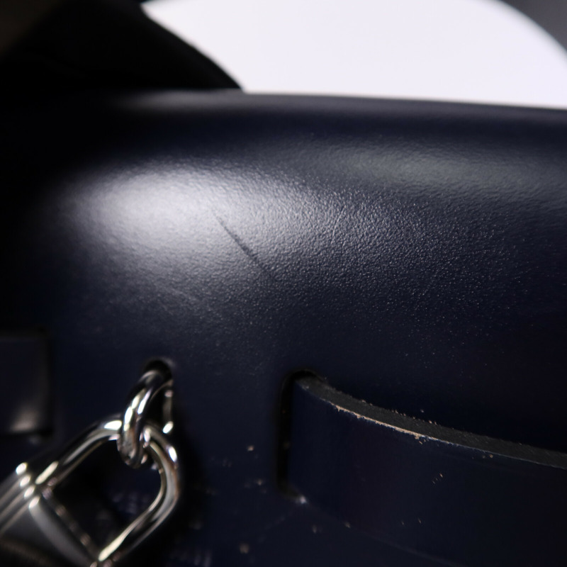 HERMES 帆布Herbag PM手挽肩背兩用袋Ocean Blue/Blue Indi-15
