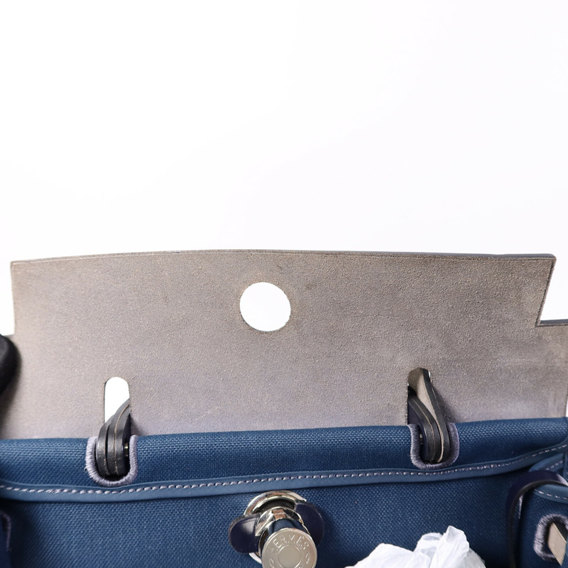 HERMES 帆布Herbag PM手挽肩背兩用袋Ocean Blue/Blue Indi-20
