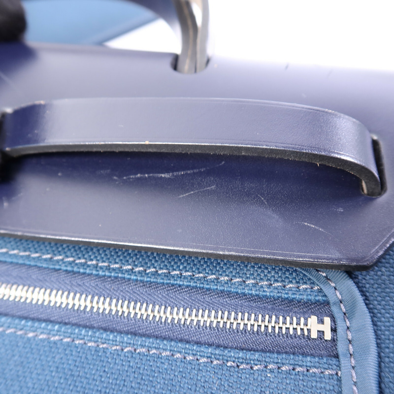 HERMES 帆布Herbag PM手挽肩背兩用袋Ocean Blue/Blue Indi-21
