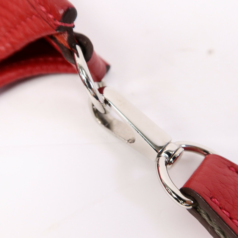 HERMES Clemence皮革Evelyne TPM肩背袋Rouge Vif-6