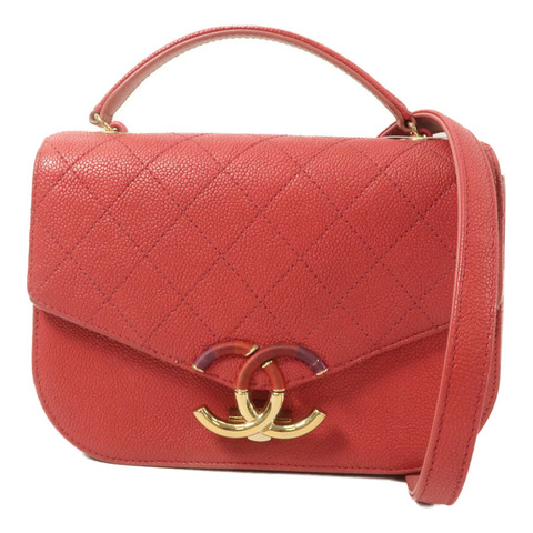 CHANEL 牛皮皮革CoCo Cube Top Handle手挽肩背兩用袋