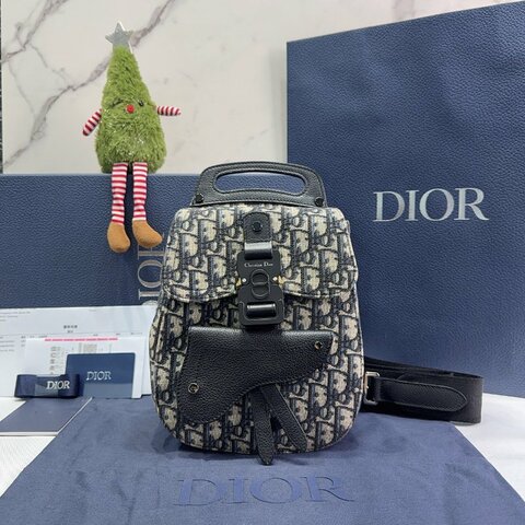 DIOR Gallop Sling緹花馬鞍單肩包