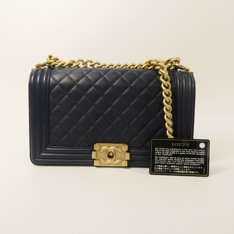 CHANEL 牛皮皮革Boy 25鏈帶肩背袋-10