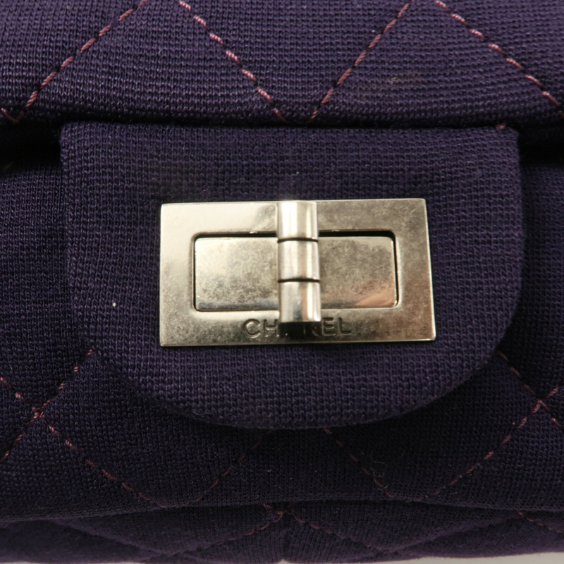 CHANEL 棉布2.55 Maxi鏈帶肩背袋-7
