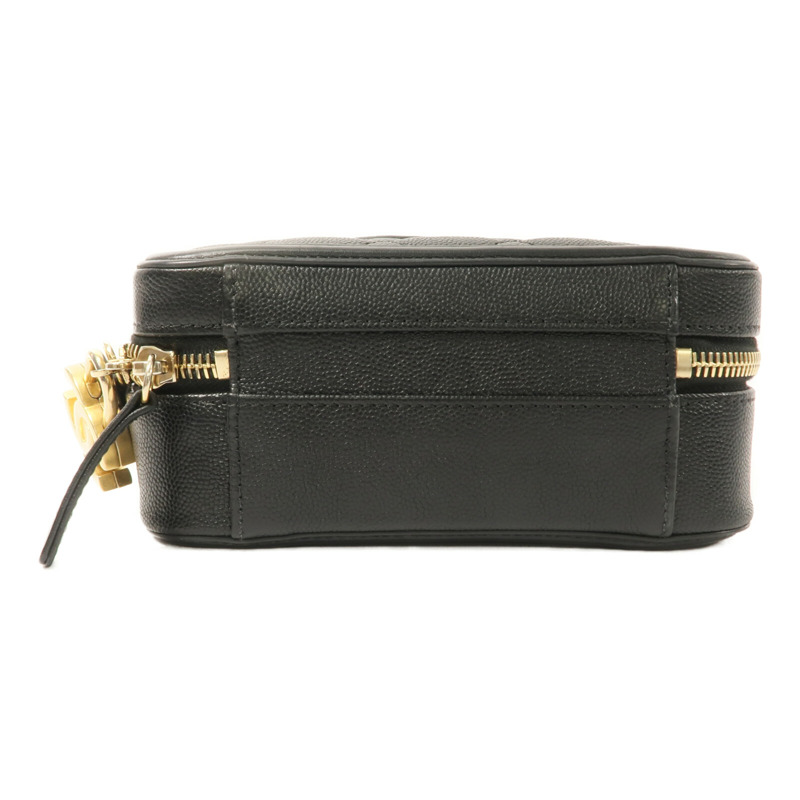 CHANEL 牛皮皮革Vanity Case 17cm鏈帶手挽肩背兩用袋-3