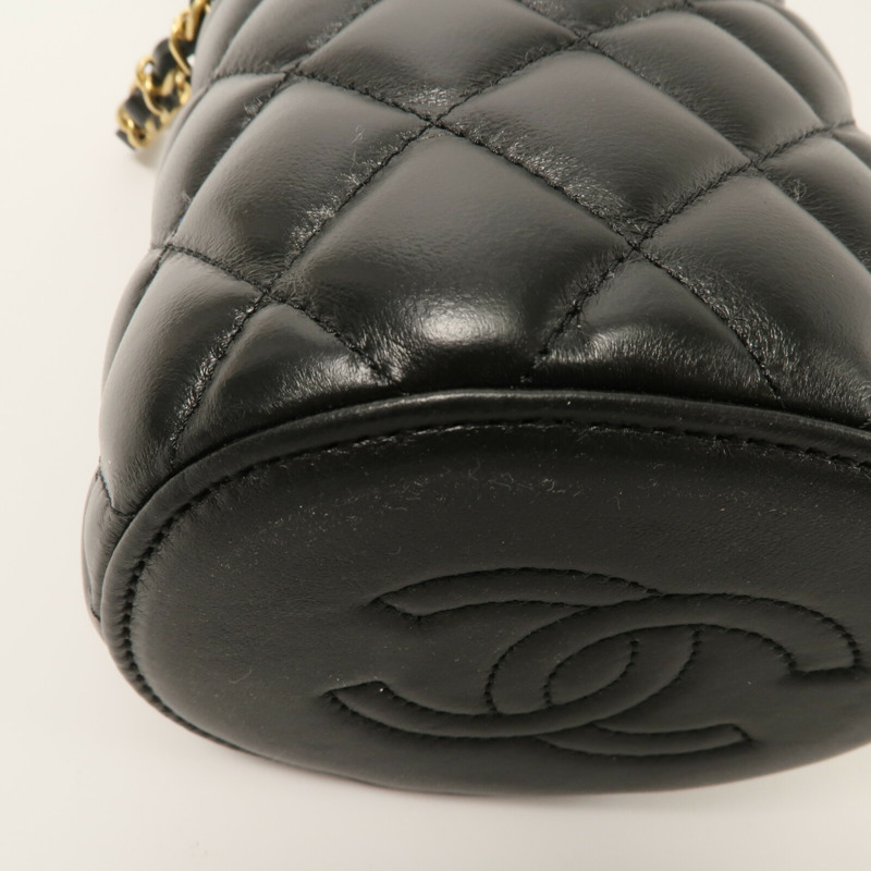 CHANEL 羊皮皮革Vanity Bag鏈帶肩背袋-12