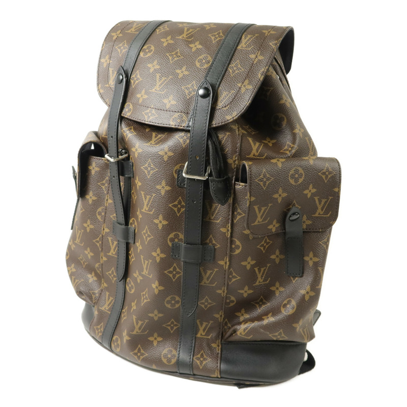 LOUIS VUITTON Monogram Macassar Christopher MM背包-1